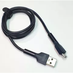 КАБЕЛЬ USB-AM / microUSB (штек.5pin) ver.2.0 1,0м силиконовый, Круглый; d=3,2мм; цв: черный - USB-AM x microUSB - Радиомир Саратов