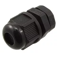 Кабельный ввод герметичный Dрез=12мм (99105/10)  IP68, d=9мм, -40C до +100C, диаметр вход. кабеля 4,5-8мм, корпус с уплотнительной диафрагмойуплотнители - EPDM, NBR/материал: (пластик -полиамид -PA)  MG12 (4.5-8)black - Кабельные вводы - Радиомир Саратов