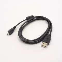 КАБЕЛЬ USB-AM / microUSB ( штек.5pin ) 1,5м ( ver.2.0 )  ( Круглый ) , d=3,2мм; с ф/фильтром; цв: черн. ( DAYTON 16-0010B-1.5 ) - USB-AM x microUSB - Радиомир Саратов