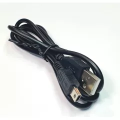КАБЕЛЬ USB-AM / miniUSB  5 PIN (шт.) 1,0м (черный) OD=3,0мм; Кабель USB2.0 АM-- mini B 5P  1,0м D10 V3 - USB-AM x miniUSB - Радиомир Саратов