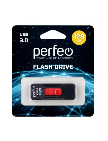Flash drive USB 3.0  128GB "128GB PERFEO S05 Black" (USB накопитель); материал корпуса: пластик - Карты памяти SD, microSD, USB флешки - Радиомир Саратов