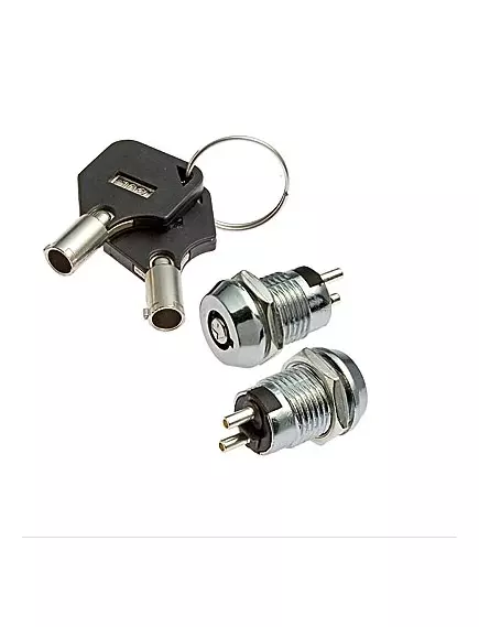 Ключ-выключатель, 2pin, корпус: стальной (SK10-01C-1) - Ключ-выключатель - Радиомир Саратов