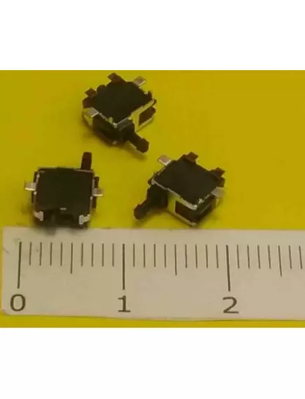 Микропереключатель PP-46 2 PIN SMD off-(on) без фиксац (5х6х4 мм.) толкатель (h3x1,0х1,5 мм) корпус метал/пластик (концевик) №16 (CB,CF,PV,PVG,SS,SK) - Микрокнопка (Толкатель-Кнопка) - Радиомир Саратов