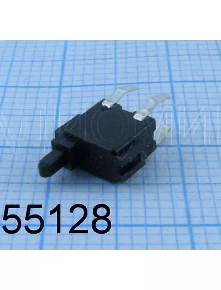 Микропереключатель PP-400 4 PIN off-(on) без фиксац (6,2x5x3мм) толкатель RB (h3х1,3х1мм) вертик. монтаж, корп. пластик. №17 - Микрокнопка (Толкатель-Кнопка) - Радиомир Саратов