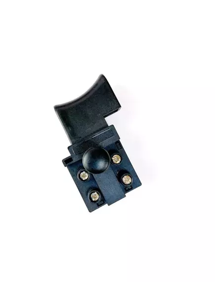 Пусковая кнопка Для электроинструмента, 4pin, AC250V, 10A, под винт, 29x16x33мм, толкатель: черный, корпус: черный, ИНТЕРСКОЛ ДП-1200-1600 (№125) с кнопкой фиксации - Кнопки для Электроинструмента - Радиомир Саратов