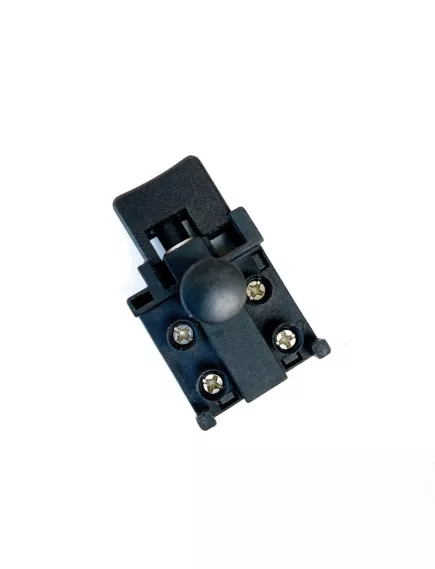 Пусковая кнопка Для электроинструмента, 4pin, AC250V, 8A, под винт, 29x16x33мм, толкатель: черный, корпус: черный, ИНТЕРСКОЛ ДП-2000 (№124) Fa3-10/2F; с кнопкой фиксации - Кнопки для Электроинструмента - Радиомир Саратов
