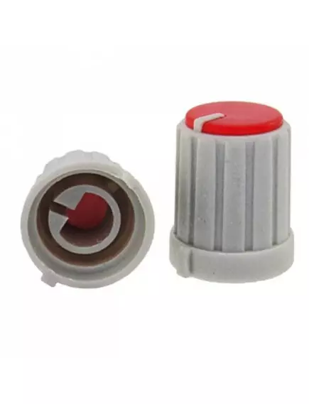 РУЧКА для переменного резистора RR4836 (6мм круг красный) 06034 - Ручки для переменных резисторов, кнопки для коммутации - Радиомир Саратов