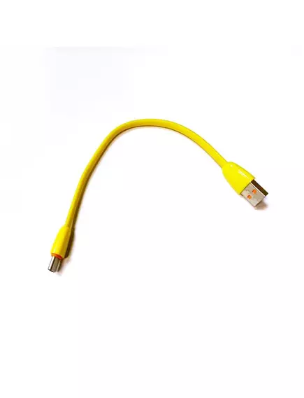 КАБЕЛЬ USB-AM / USB x Type-C (штекер) 0.2 М G-01-TC; Плоский в резиновой изоляции; цв: Белый; Желтый -  0.2M - Радиомир Саратов