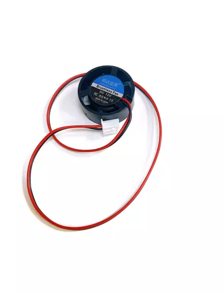Вентилятор круглый Общего применения DC12V, 25,5x25,5x10мм разъем: фишка-2pin, подш. гидравлический, 0.05A 0.6W YYT 2510, пластик (цвет:черный), провод: 28см - Вентилятор круглый 12V - Радиомир Саратов