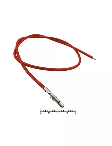 Контакт питания (гнездо) на проводе L=20см (MF-F 4,20mm AWG18 0,2m Red) (красный) (Для разъемов серии MINI-FIT) 5557 - низковольтные контакты проводом к MINI-FIT - Радиомир Саратов