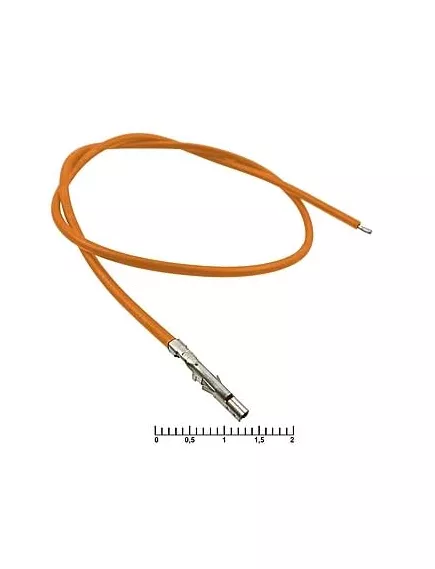 Контакт питания (гнездо) на проводе L=30см (MF-F 4,20mm AWG18 0,3m Orange) (оранжевый) (Для разъемов серии MINI-FIT) 5557/5559 - низковольтные контакты проводом к MINI-FIT - Радиомир Саратов
