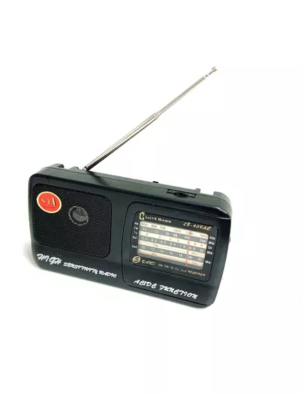 Радиоприемник  аналоговый LUXE BASS LB-409AC с сетевым шнуром; Диапаз.частот: FM: 64-108MHz/TV: 2-5CH/AM: 530-1600KHz/SW1: 3,2-10MHz / SW2: 10-22MHz; Uac=220V; Питание от сетевого кабеля L=1,5м либо бат.R20/1,5V*2шт (бат не в комплекте) - Радиоприемники Аналоговые - Радиомир Саратов