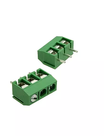 Клеммник винтовой(терминальный блок): SH131A-5.0-03P (шаг 5,0mm) 3pin зеленый - 3pin - Радиомир Саратов