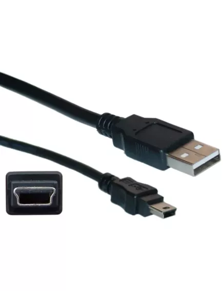 КАБЕЛЬ USB-AM / miniUSB (штек.5pin) ver.2.0 1.0м D-100 с фильтром Черный - USB-AM x miniUSB - Радиомир Саратов