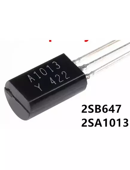 Транзистор биполярный 2SA1013 (O ,Y) TO92M (9mm.) (пара 2SC2383) - Транзисторы  имп. биполярные P-N-P - Радиомир Саратов