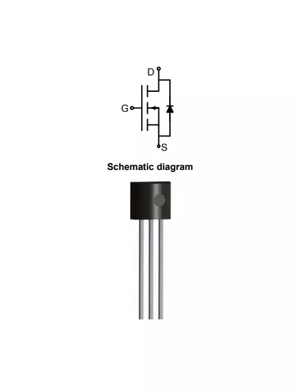 Транзистор полевой   6A NCE0106Z 100V, 3W TO92 - Транзисторы  имп. полевые N-FET - Радиомир Саратов