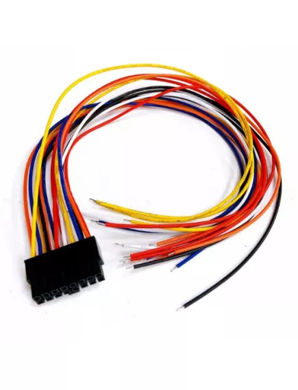 РАЗЪЕМ питания низковольт 16pin MMF-2x8F pitch шаг 3.0мм (Micro-FIT) (штекерный корпус + гнездовые контаты провода 0.3m AWG20=0.5mm2, Корпус 7х25,5х14,5мм с фиксатором) 43025 - Разъемы низковольтные на кабель Micro-FIT-Штекер - Радиомир Саратов