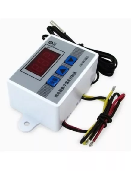 ТЕРМОРЕЛЕ цифровое XH-W3002 (-50...+100гр.С);Напряжение питания-220VAC; Ток коммутации:(10А/ 220VAC); в пластиковом корпусе 3 кнопки/ Режим(4программы): охлаждение, нагрев/ с вынос. датчиком NTC (10К 0.5%) на кабеле L=0,98м; LED индикац; габар:60х45х31мм - Термостаты, термореле - Радиомир Саратов