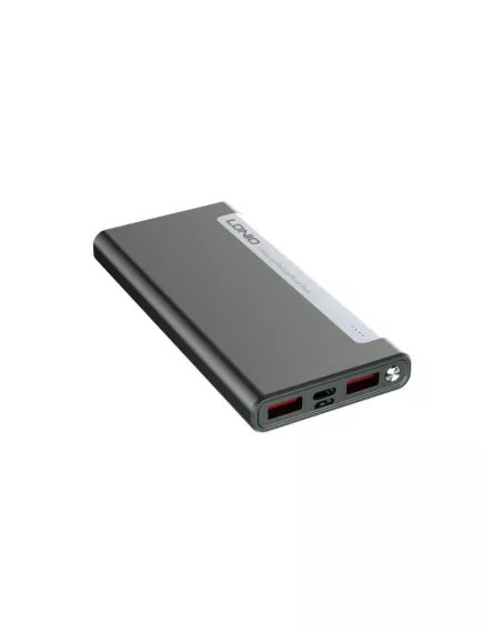 Аккумулятор внешний 10000mAh  LDNIO PQ1019 Ultra Compact  2*USB + Type-C Выход: 3A, max 18W; + кабель USB/microUSB; цв; серый     Универсальный внешний аккумулятор (2*USB + Type-C Выход: 3A, max 18W Gray) - Внешние аккумуляторы POWER BANK для заряда мобильных устройств - Радиомир Саратов