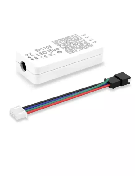 Контроллер RGB с Bluetooth, SP110E мини, DC5-24V, штекер 3pin + кабель 5.5x2.1- USB шт - управление через приложение   85мм * 45мм * 22мм - Контроллеры RGB для св/д лент - Радиомир Саратов