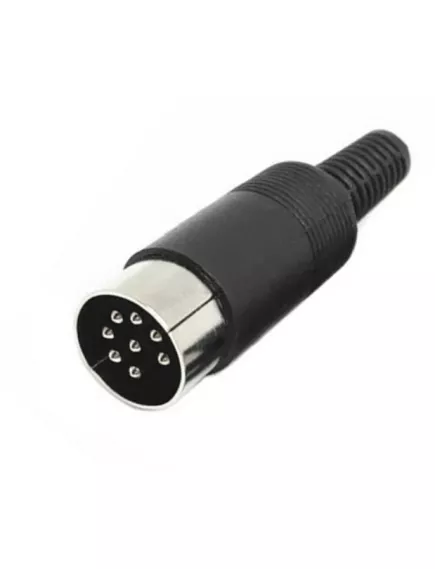 ШТЕКЕР DIN 8 PIN пластик на кабель; предназначен для использования в интерфейсах MIDI, аудио аппаратуре, и тд - Штекер - Радиомир Саратов