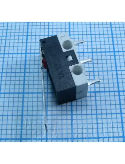 Микропереключатель 3pin (13х6х6мм) с пластиной-18мм DM-03P (под пайку) (125V 1A / 250V 0.5A) ON-(ON) -переключ. /1-3/2-3  без фикс - Микропереключатель с пластиной (13х6х6мм) - Радиомир Саратов