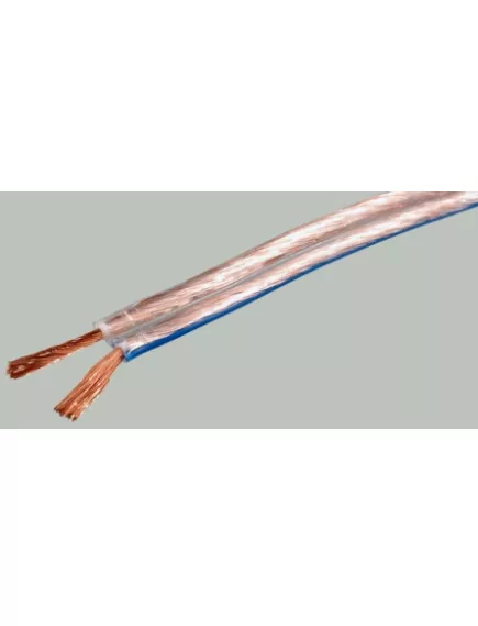Акустический кабель Алюминий прозрачный 2X2,5 (13AWG) (бухта-100м) (SCC-TR CCA) (SCC-TR-2.50) BLUELINE max.R=5.80Ohm/km (PROconnect 01-6208-6/ REXANT 01-6208-3/ PREMIER 25-017) - Прозрачный-Силиконовая изоляция - Радиомир Саратов