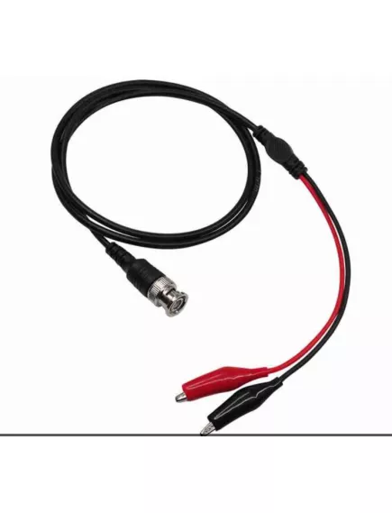 Осциллографический кабель - BNC штекер на зажимы крокодил, 0,5м, (красный /черный) - Шнуры для осцилографа - Радиомир Саратов