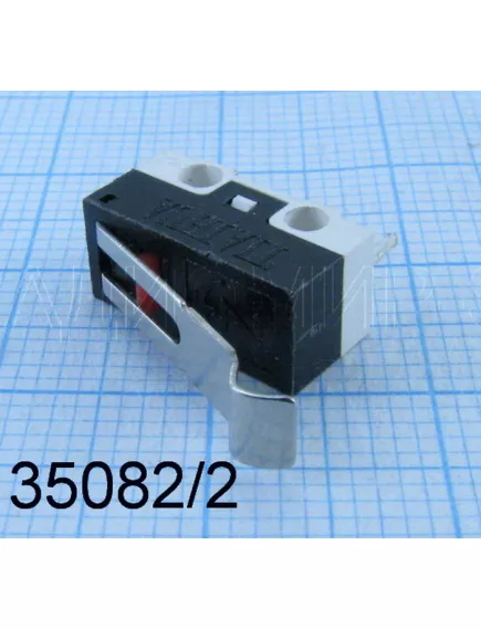 Микропереключатель 3pin (13х6х6мм) с пластиной-15мм-Скоба ON-(ON), под пайку, 13x6x6мм (KW5-2205, DM3-03P) - Микропереключатель с пластиной (13х6х6мм) - Радиомир Саратов