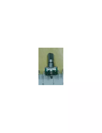 Энкодер  5pin 12х12х4,5мм (L=5мм+7мм L=12мм d6) с кнопкой/мет. ручка, п/круг, без резьбы (33002/1) (№18 с кнопкой EC11-1SD5x4,5-L12 F5)   Шаттл а/м - Энкодеры (Шаттл) - Радиомир Саратов