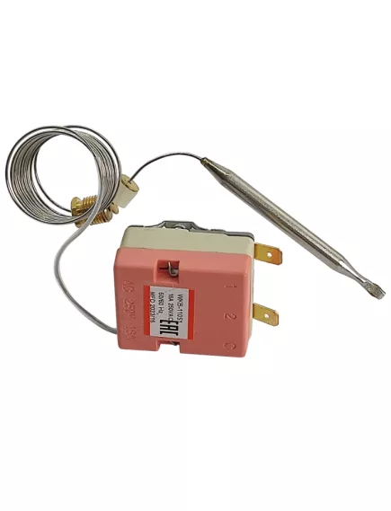 Терморегулятор капиллярный для водонагревателей 2pin 30-110C WKB-110S1 16A 250V "ESSIMA" диапазон  L-капиляра 1,2м  Код: WKB110. - Регулируемые - Радиомир Саратов