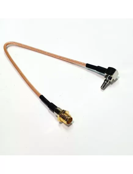 Антенный кабель-переходник CRC9 (штекер угловой) на SMA (гнездо без штыря, прямой)  внешн. резьба USB 3G модем  , (кабель 18-20см) к USB модему:Huawe - Пигтейлы, CRC9/TS9-разъемы, переходники (для GSM модемов) - Радиомир Саратов