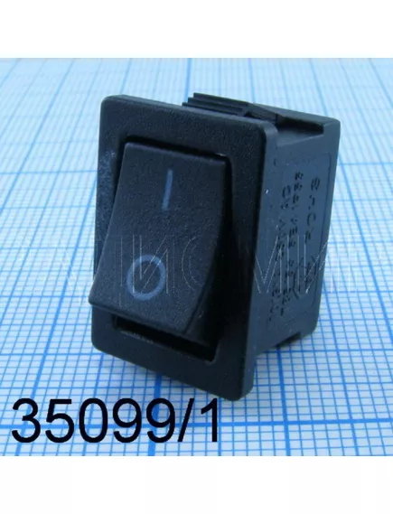 Клавишный переключатель прямоугольный, 3pin, ON-ON, AC 220/250V 6.0A, под клеммы, 19x13мм, Фланец: 21х15мм, корпус: черный (KCD1-106, KCD1-116B/3P, KCD1-B102FW, KCD1-101, Sc-768 3с) - Прямоугольный "мини" - Радиомир Саратов