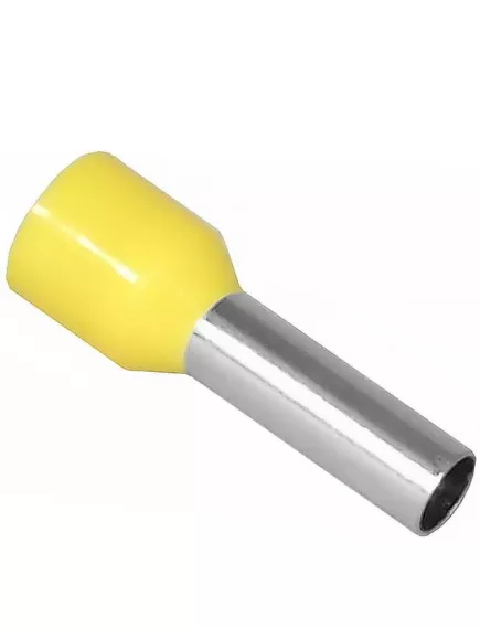 Наконечник втулочный/трубчатый/гильза для кабеля 6mm2 (10AWG) 18мм (d-наружн-6,8мм/d-внутр.-5,4мм) чёрный  НШвИ (18мм) желтый 6,0мм² (E6018) - под кабель   6mm2 (Изолированные) - Радиомир Саратов