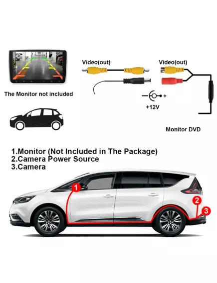 Видеокамера автомобильная ET-1588 LED/ CT19 LED 7955 solution (яркая подсветка) - Автомобильные Парковочные-Заднего вида-Универсальные - Радиомир Саратов