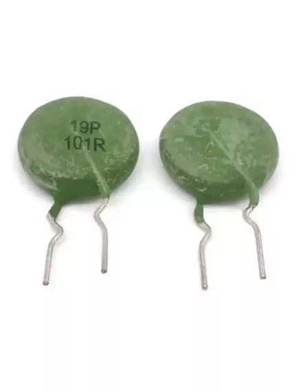 PTC ТЕРМОРЕЗИСТОР 2-PIN 100 Om ЗЕЛЕНЫЙ D=17mm (PTC19P/PTC-19P/SY19P) 9PTC19P101R) Позистор/Термистор для сварочных аппаратов - Терморезисторы: Позисторы PTC - Радиомир Саратов