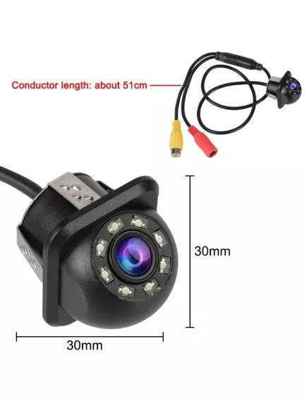 ВИДЕОкамера  АВТОМОБИЛЬНАЯ NTSC/PAL с парковочной разметкой/Заднего вида (зеркальная)/ d объектива=10мм; Угол обзора 170°, видеокабель 6м+кабель питания-1м, кольцевая пила - Автомобильные Парковочные-Заднего вида-Универсальные - Радиомир Саратов