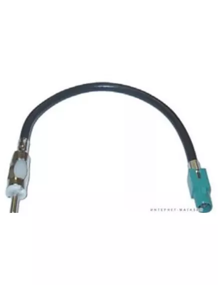 Переходник  антенный  Golf 5/VW/BMW/OPEL /AUDI/Peugeot/COBALT  (модель40120/40160) ISO - DIN (прям. ант.черный штекер на кругл. разъм  d7mm  ( вся новая Европа с 2013г ) - Антенные переходники - Радиомир Саратов