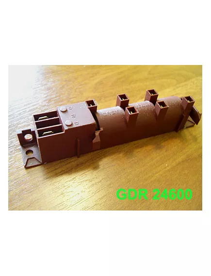 Блок эл.розжига газа 6-свечей (электроподжиг) для газовой плиты (универсальный, многоискровой) CastFutura GDR24600, 230V / 0.6W / 50-60Hz; T-120*C, без заземления; подходит для газовых плит: Gefest-5100-02, 03, 04 T2 (WAC-T6),  Дарина/(универсальный) - Блоки розжига - Радиомир Саратов