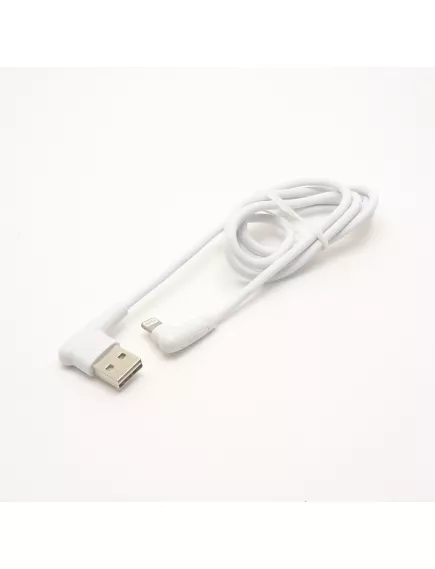 КАБЕЛЬ USB-AM (угловой) /для iPod, iPhone, iPad, Apple Lightning (угловой)  1m  белый  INKAX CK-48 - iPhone-5 - Радиомир Саратов