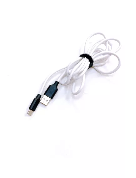 КАБЕЛЬ USB-AM x Type-C (штекер) 1.0М "G-05A-TC"; круглый; материал оплётки:силикон; d=3мм; цвет: белый - без подсветки - Радиомир Саратов