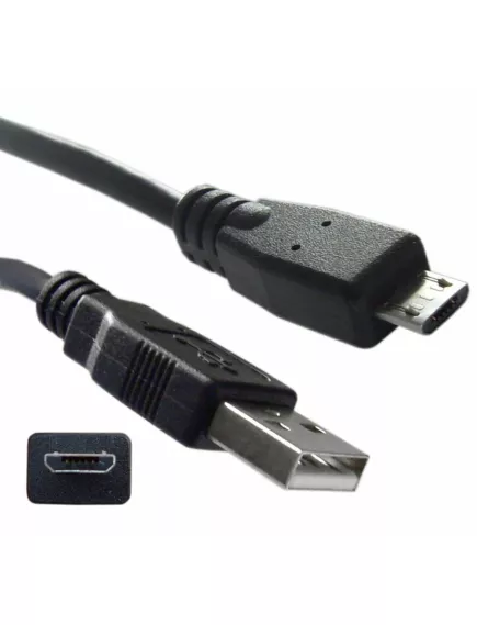 КАБЕЛЬ USB-AM / microUSB (штек.5pin) ver.2.0 1,0м Круглый; d=3,2мм; цв: черный; Черный/ белый (Орбита BS-501) - USB-AM x microUSB - Радиомир Саратов