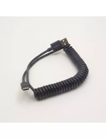 КАБЕЛЬ USB-AM x Type-C (штекер) 1.8М BELKIN; Витой; d=3мм; цв: Черный/Белый (Шнур TIPE-C 1,8м BELKIN витой) - 1.8M - Радиомир Саратов