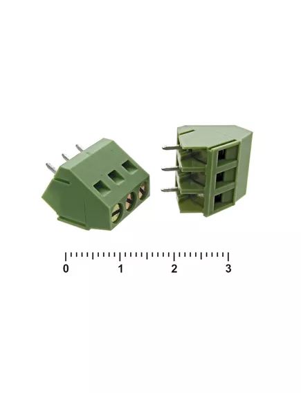 Клеммник винтовой(терминальный блок): XY103-3 (шаг 5,0mm) 3pin Зеленый - 3pin - Радиомир Саратов