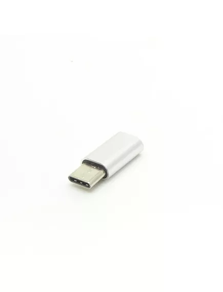 ПЕРЕХОДНИК microUSB (гнездо) USB- Type-C (штекер) OTG T-14A Миниатюрный (длина=23мм); цв: Серебристый (OTG USB Flash Driver) (Переходник V8-TIPE-C OTG T-14A металл) - microUSB-AM x Type-C  (OTG) - Радиомир Саратов