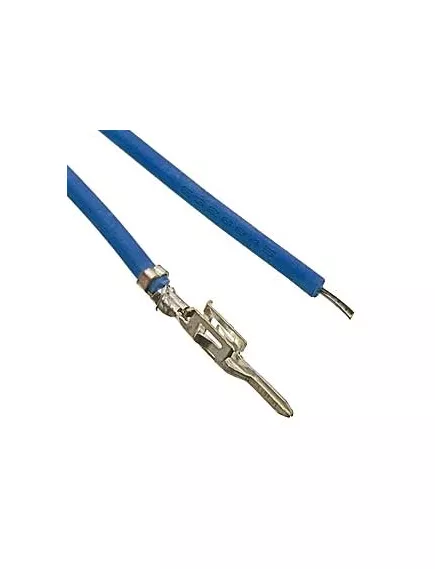 Контакт питания (штекер) на проводе L=20см (MMF-M 3,00mm AWG20 0,2m Blue) Синий  (Для разъемов серии MICRO-FIT гнездо) - низковольтные контакты проводом к Micro-FIT - Радиомир Саратов