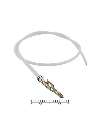 Контакт питания (штекер) на проводе L=30см (MF-M 4,20mm AWG18 0,3m Gray) (Серый) (Для разъемов серии MINI-FIT) - низковольтные контакты проводом к MINI-FIT - Радиомир Саратов