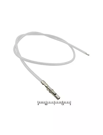 Контакт питания (гнездо) на проводе L=20см (MF-F 4,20mm AWG18 0,2m White) (белый) (Для разъемов серии MINI-FIT) 5557 - низковольтные контакты проводом к MINI-FIT - Радиомир Саратов