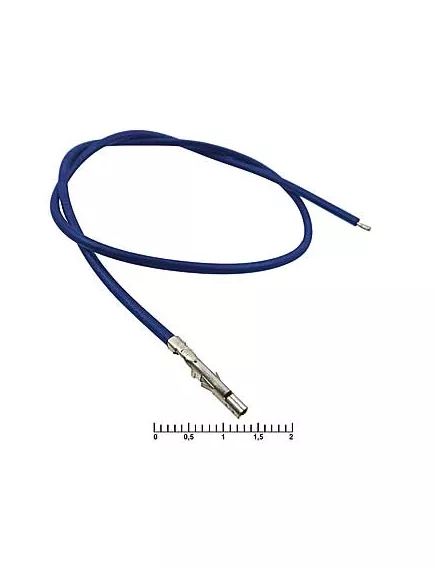 Контакт питания (гнездо) на проводе L=30см (MF-F 4,20mm AWG18 0,3m Blue) (Синий) (Для разъемов серии MINI-FIT) 5557/555 - низковольтные контакты проводом к MINI-FIT - Радиомир Саратов