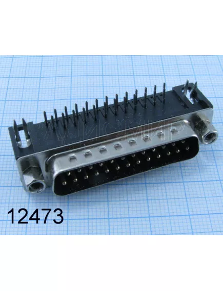 DRB-25MA штекер 25PIN на плату (горизонтальный угловой двухрядный) LPT-порт (D-SUB - 25pin (LPT-порт) - Радиомир Саратов